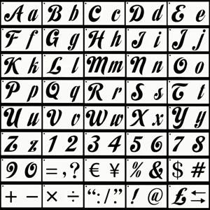 TEMU 40개 영어 알파벳 스텐실 세트 - 재사용 가능한 PET 재료, 내구성 있는 스프레이 페인팅 및 크래프팅 템플릿, 가정 장식, 파티 장식, 및 더 많은 파티 장식 용품 | 장식 스텐실 | 재사용 가능한 스텐실, 스텐실 장식
