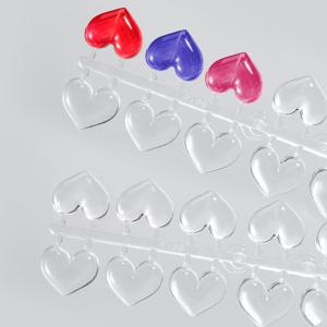 TEMU 귀여운 곰과 하트 모양 네일 폴리쉬 디스플레이 카드 120개 세트 - 투명 아크릴 연습 팔레트, 무취 네일 샵 도구, 다양한 색상 옵션, 네일 아트 용품, 재미있는 디자인