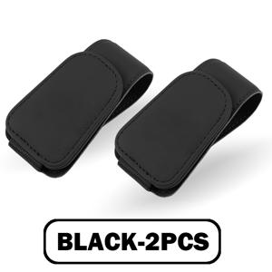 TEMU 2개 세트 자석 PU 가죽 자동차 선바이저 안경 홀더 클립, 보관 슬롯 포함, 한 손으로 사용 가능, 4가지 색상 (블랙/그레이/베이지/레드-브라운) - 대부분의 차량에 적합, 안전한 그립 & 스크래치 방지, 세련된 디자인, 내구성 있는 흡착 컵|선글라스|썬그라스