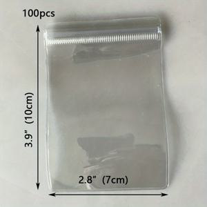 TEMU 100개 자가 밀봉 투명 보석 파우치 - 안전한 잠금 방지 산화 방지 귀걸이 보관 파우치, 크리스마스 선물용 내구성 플라스틱, 보석 정리 및 여행 액세서리, 세련된 디자인, 항산화 기능