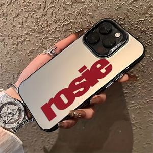 TEMU 아이폰 16 15 14 11 프로 맥스 X XR XS MAX 8 7 플러스용 코리아 레드 심플 잉글리시 폰 케이스, 안티-드롭 매트 백 커버