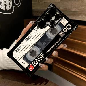 TEMU 삼성 갤럭시 S25 S24 S23 S22 S21 FE 울트라 플러스 4G 5G와 호환되는 행운 테이프 패턴 폰 케이스, 충격 방지 투명한 부드러운 뒷면|S21케이스