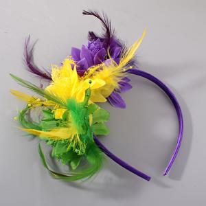 TEMU 여성을 위한 우아한 컬러풀 플라워 헤어밴드 - 화려한 꽃무늬 디자인, 결혼식, 패션쇼, 테마 파티 및 경마 이벤트용 내구성 있는 폴리에스터 헤어 액세서리