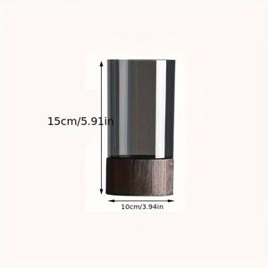 TEMU 고목 베이스가 있는 우아한 나무 아크릴 바구니 - 웨딩 센터피스, 테이블 및 벽장 장식용 빈티지 스타일 실린더 꽃 바구니, 전기 없음, 꽃 바구니