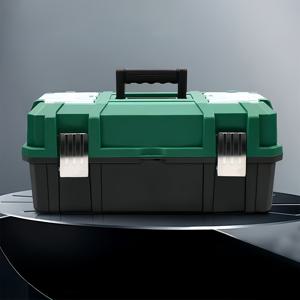 TEMU 1pc RYFLENS 중량 3층 접이식 도구 상자 - 산업용 휴대용 플라스틱 정리함, 금속 손잡이, 가정용, 기계 수리, 전기 및 목공 도구 보관용 대용량, 트럭용 도구 상자, 기계 도구 상자, 내구성 있는 플라스틱 구조|폴딩박스