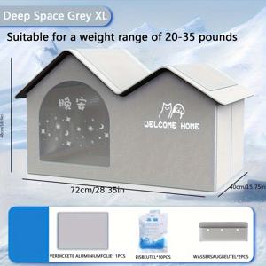 TEMU 더블탑 냉각 장치 여름용 펫 침대, 테디캣을 위한 올시즌 아이글루 하우스, 소형 강아지와 고양이용 에어컨 캣하우스