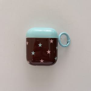 TEMU 에어팟 1/2/3/4/pro 호환 블루 커버 브라운 핑크 스타 헤드폰 케이스 이어폰 파우치|파우치|헤드폰