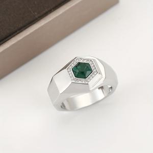 TEMU 1개 심플 비즈니스 라운드 합성 큐빅 지르코니아 반지, 남성용 세련된 패션 반지, 데일리 선물용 착용 추천, 웨딩 액세서리,세련된 디자인,정밀 절단,내구성 있는 도금,패션 액세서리,남성 패션