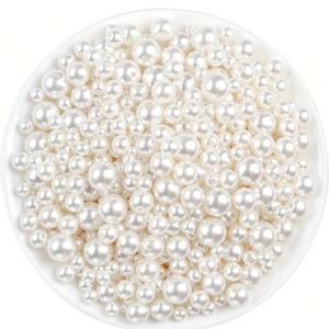 TEMU 1950개 5종류의 패션 원형 비즈, 구멍이 있는 4mm, 6mm, 8mm, 10mm, 12mm 크기의 비즈로 보석 만들기, DIY 팔찌, 목걸이, 공예, 수제, 꽃병 채우기