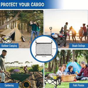 TEMU 1pc 중량 강력한 탄성 트럭 베드 넷 - 트랙션, 유연한 안전 운송 디자인, 내구성 있는 나일론 소재, 안전한 스트랩 부착, 트럭 베드 및 트레일러 테일게이트 조직에 이상적, 트럭 액세서리, 안전한 스트랩 부착 기능, 쿠션 넷팅 보호