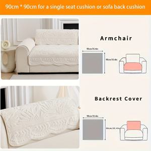 TEMU 1개 스타일 소파 커버, 꽃무늬 플러시 쿠션, 사계절용 미끄럼 방지 부드러운 원단, 애완동물이 좋아하는 홈 보호 장식, 모든 사이즈의 소파에 적합, 세탁기 사용 가능|쇼파커버|쇼파쿠션|쿠션커버