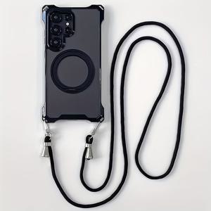 TEMU 360도 회전 가능한 스탠드, 분리 가능한 레인저가 달려 있습니다. 이 투명한 폰 케이스는 for galaxy S25, S24, S23, S21, S22 Ultra/Plus, A35, A34, A33, A55, A54, A53, A36, 및 A16과 호환됩니다. 폰을 방지하기 위한 조절 가능한 레인저가 있습니다.