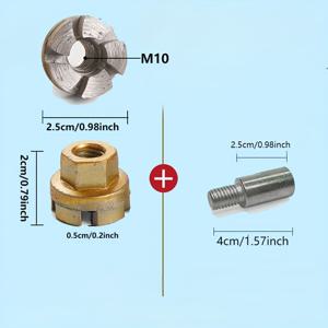 TEMU 2cm 연마 디스크 (앵글 그라인더용) - 4cm 연장 로드 포함, 고강도 주철 연마 도구 (돌, 시멘트, 콘크리트, 조약돌, 화분, 바닥 청소 헤드용) - 할로윈, 크리스마스, 콘크리트 연마에 적합