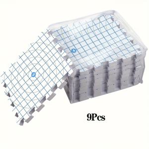 TEMU LOOEN 4/9 추가 두꺼운 블록킹 매트 - 12인치 내구성 있는 폴리에스테르, 원형 그리드 라인, 바늘공예용 습식 및 증기 블록킹 보드, 바늘공예 애호가에게 이상적인 선물, 크래프트 공예 용품, 루언의 크래프트 용품, 다용도 크래프트 도구, 내구성 있는 크래프트 재료, 수선 보관