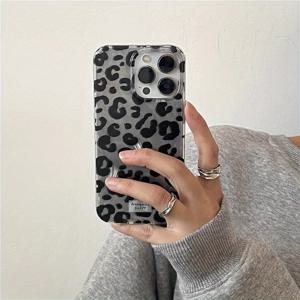 TEMU 벨벳 블랙 프린트 아이폰 16 프로, 신형 15 프로 맥스, 애플 13 프로 풀 커버리지 여성용 방수 보호 케이스