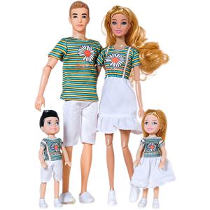 TEMU 4인 가족 홈 데코 스태츄, 부모님과 두 아이 세트, 30cm /11.81인치