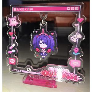 TEMU 2D 플랫, 니디 걸 오버도스 애니메 스탠드 - 귀여운 캐릭터 데스크탑 장식, 게임 설정용, 생기 넘치는 디자인 베이스 포함, 내구성 있는 디스플레이 액세서리, 생일 선물 컬렉션