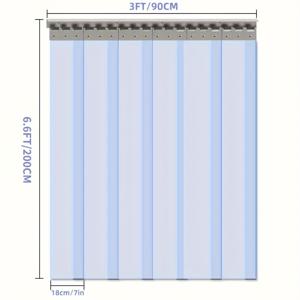 TEMU 6개 세트 가정용 문 커튼 - 투명 PVC 도어 커튼 롤, 상업 및 산업용, 냉장고, 냉동실, 차고, 창고에 적합한 투명 커튼|냉장고|냉동고