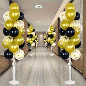 TEMU 1 세트 63인치 풍선 스탠드 (튼튼한 PP 스탠드 & 수성 베이스) - 조립 용이, 재사용 가능, 결혼식 졸업 파티 홈 가든 장식 할로윈 & 크리스마스, 새해, , 파티 이벤트에 적합