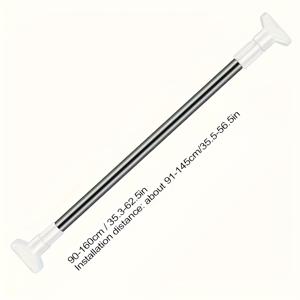 TEMU 샤워 커튼, 문 및 옷장용 다기능 텔레스코픽 로드 - 쉬운 설치 금속 프레임, 내구성 있는 RV 및 욕실 액세서리, 선반, 바구니 및 보관용 샤워 커튼 로드, 욕실용 샤워 커튼 로드, 다용도 정리함, 세련된 디자인, 튼튼한 구조, 가정 정리