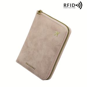 TEMU 1개 RFID 차단 여권 지갑 지퍼 클로저 - 도난 방지 여행 정리함, 다중 카드 슬롯 & SD 카드 홀더, 베이지/버건디 - 여성용 컴팩트 여권 케이스, 비즈니스, 휴가용 - 내구성 있는 합성 구조, 슬림 디자인, 폴리에스터 안감, 고급 여행자용 스타일리시 액세서리, 고품질 제작|명함지갑