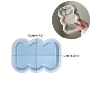 TEMU 고무성 레진 캐스팅 모드 불규칙한 트레이 실리콘 모드 웨이브 엣지 트레이 DIY 보석 보관 트레이 플라스터 모드 콘크리트 촛불 스틱 모드 시멘트 홈 데코 모드