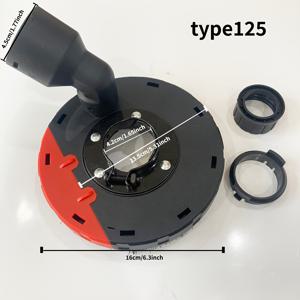 TEMU 튼튼한 플라스틱으로 제작된 앵글 그라인더 및 샌더용 보호 커버. 먼지 및 잔해 방지 설계이며, 2가지 사이즈 (Type 115/125)로 제공되며 전원 공급이 필요 없습니다.