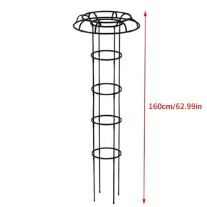 TEMU 버섯 머리 등반 지지대 - 정원, 파티오 및 화분용 튼튼한 블랙/화이트 야외 식물 스탠드 - 날씨에 강한 내구성 플라스틱 다층 디자인과 스테이크 & 등반 구조, 버섯 정원 장식, 파티오 장식, 멀티레벨 지원, 날씨 저항 소재|화분|화분받침대