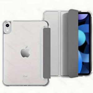 TEMU 1개 애플 2025 신형 아이패드 11세대 호환, 11인치 트라이폴드 투명 펜슬 슬롯 회전 보호 케이스, 충격 방지 가죽 풀바디 A3354|케이스|태블릿