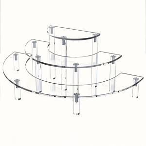 TEMU 3단 아크릴 디스플레이 스탠드, 컬렉터블 아이템, 캐릭터 피규어, 자동차 모델 및 향수병 보관용 - 투명 다층 정리함, 우아한 디자인, 홈 데코, 사무실 또는 화장대 선반 장식품