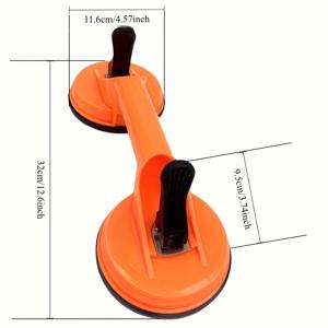 TEMU 오렌지색 유리 흡착 컵 헤비듀티 플라스틱 진공 접시 핸들 후크 리프트 세트 - 20가지 용도 타일 리프터 / 모바일 글래스 / 들뜯기 패드 / 덴트 풀러