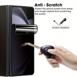 TEMU 2개 내부 스크린 프라이버시 필름 + 2개 외부 스크린 프라이버시 필름 삼성 갤럭시 Z 폴드3/폴드 4/폴드 5/폴드 6/폴드 7용, 접이식 기계 스크린 보호 필름, 스크래치 방지 및 낙하 방지, 매끄러운 표면 설치 용이