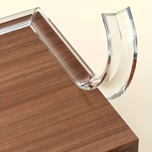 TEMU 1개 6.6피트 투명 PVC 코너 보호대, 사전 접착, 두꺼운 소프트 엣지 보호대, 캐비닛, 테이블 및 서랍용, 주방 안전 | 매끄러운 표면 | 설치가 쉽습니다