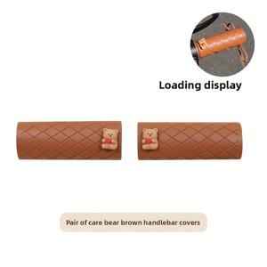 TEMU 4가지 색상 E-자전거 핸들바 그립 - 큐브, 자이언트 자전거 호환, 내구성 좋은 인조 가죽, 사계절 사용, 스타일리시하고 기능성 디자인, 간편한 설치