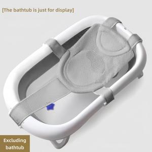 TEMU 조절 가능한 스트랩 & 미끄럼 방지 바닥이 있는 욕조 욕실 매트 - 욕조, 샤워, 스파용 부드러운 쿠션 욕실 매트 - 회색/흰색 별 & 곰 디자인 (욕조 미포함)