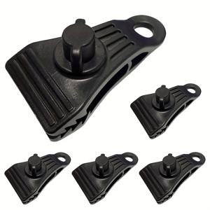 TEMU 5개입 고강도 타프 클립 (엄지 스크류 포함) | 캠핑, 차양, 캐러밴 캐노피, 트럭, 보트용 튼튼한 ABS 로크 그립 클램프 - 단색, 다계절, 야외 사용을 위한 안전한 고정, 할로윈, 추수감사절, 크리스마스 (선물) 완벽