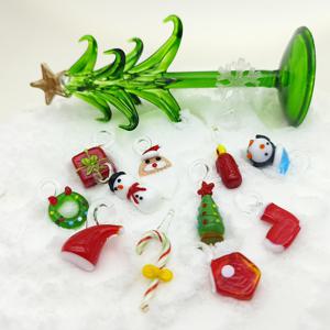 TEMU 13개 손으로 불어 만든 유리 크리스마스 장식 세트: 미니 산타 눈사람 피규어, 할로윈 & 크리스마스 선물 홈 데코 수집품, 유리 공예, 크리스마스 장식
