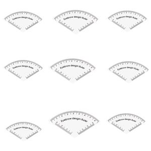 TEMU 1개 전문 눈썹 매핑 룰러 - 측정 표시가 있는 정밀한 눈썹 디자인 도구, 영구 메이크업 및 마이크로블레이딩용, 배터리 불필요, 휴대용 홈 & 살롱 사용을 위한 눈썹 쉐이핑 가이드 - 메이크업 필수품, 클리어 측정 스케일, 내구성 플라스틱