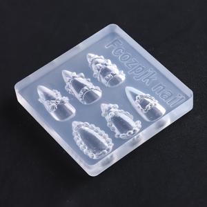 TEMU DIY 매니큐어용 실리콘 네일 아트 몰드 1개 - 귀여운 케이크 & 리본 디자인, 무취 젤 프레스 몰드, 집 & 살롱 사용에 완벽, 네일 아트 용품 | 장난기 있는 디자인 | 내구성 있는 실리콘 몰드, 네일 아트 키트