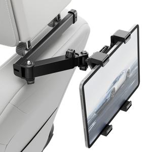 TEMU 차량용 헤드레스트 태블릿 홀더, [조절 가능한 확장 암] 아이패드 차량 마운트, 뒷좌석용, 어린이 여행 필수품, 6-11인치 아이패드 프로, 에어, 미니, 갤럭시, 파이어 HD 태블릿 호환