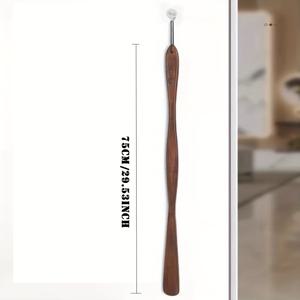 TEMU 29.63인치 초장형 목재 신발 보관대 - 매끄러운 마감, 남녀공용 편안한 핸드헬드 신발 삽입 도우미, 내구성 및 인체공학적 디자인으로 쉬운 슬립온 신발, 여성용 신발 보관대, 세련된 나무 디자인, 매끄러운 목재 마감