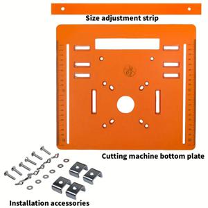 TEMU 1개 범용 절단기 베이스판 키트 28 x25cm, 목공 사각톱 바닥보드 5mm 두께 -레이저 눈금 & 조정식 위치 가이드 포함- 목공 도구