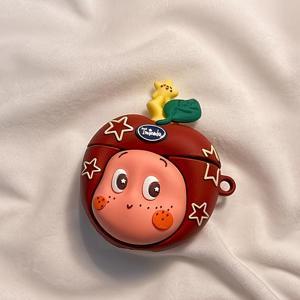 TEMU 귀여운 스타 캐릭터 디자인 에어팟 1/2 및 프로2용 실리콘 방탄 커버, 축제 기념 선물용 기술 아이템, 귀여운 라운드 모니클의 정확한 , 스탠드 카운팅 및 자석 잠금 기능이 있는 보호 케이스 - B 시리즈 호환 가능. 랜덤으로 보관 및 휴대 가능