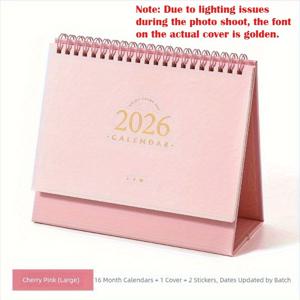 TEMU 2025-2026 16개월 캘린더 플래너 (2025년 9월 - 2026년 12월) - 영어/중국어 이중 언어 월간 일정표, 데이트 그리드 레이아웃, 휴대용 데스크탑 캘린더, 사무용 플래너 & 오거나이저 (16개월 플래너)|2025년달력