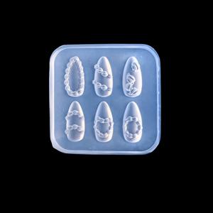 TEMU 1개 프렌치 크림 스키트 엣지 네일 아트 몰드 - 레진 공예용 3D 실리콘 몰드, 고신축성, 전기 필요 없음, 내구성 및 청소 용이, DIY 주얼리 만들기, 네일 아트, 홈 데코에 완벽, 네일 아트 용품, 장식 공예, 쉬운 탈형 소재