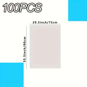 TEMU 100개 대형 투명 플라스틱 수납백 - 헤비듀티, 초두께 & 초대용량, 재사용 가능한 밀봉된 방진·방습 쓰레기봉투 (오픈탑&둥근모서리) - 잔디밭/마당/가정/이사/수납/재활용용 - 홈, 사무실, 상업용 헤비듀티 플라스틱 쓰레기봉투 - 벌크 패키지