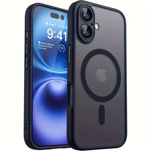 TEMU 아이폰 17, 16, 15, 14, 13 프로, 12, 11 맥스 플러스, 16E, 17 프로용 자석 매트 투명 보호 케이스, 무선 충전 호환, 자석 커버, 아이프로 맥스 모바일 케이스, 범퍼 케이스, 자석 아이폰 카메라, 투명 폰 케이스, 핸디 커버