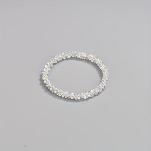 TEMU 우아한 S925 스테인리스 실버 반지, 반짝이는 액센트 - 0.45g 경량, & 특별한 날에 완벽, 발렌타인데이 선물, 바캉스 스타일, 올 시즌 액세서리, 바캉스 주얼리| 반지|스테인리스 실버 반지