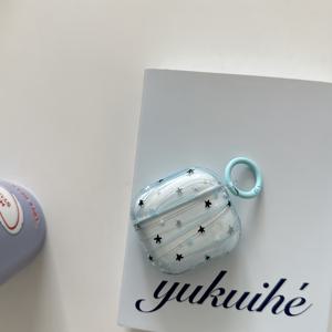 TEMU 투명 스타 & 링 컷아웃 에어팟 프로 2/프로/4/3/2 케이스, 스크래치 방지, 슬림 핏 애플 에어팟 커버 (여성용) - 모든 색상 호환 (블랙/화이트/그레이)