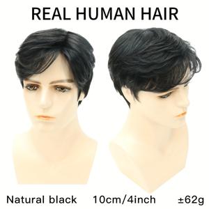 TEMU 남성용 리얼리스틱 자연스러운 직모 인간 머리카락 가발 - 착용 및 스타일링이 쉬움, 관리 불필요, 일상 및 특별한 날에 편안한 착용감, 모든 밝은 베이지 톤 및 민감한 두피에 적합, 남성용 헤어 리플레이스먼트 시스템, 자연스러운 직모 질감, 스타일링 제품으로 쉽게 스타일링 가능, 일상 및 공식 행사에 다용도로 적합, 모든 남성에게 적합